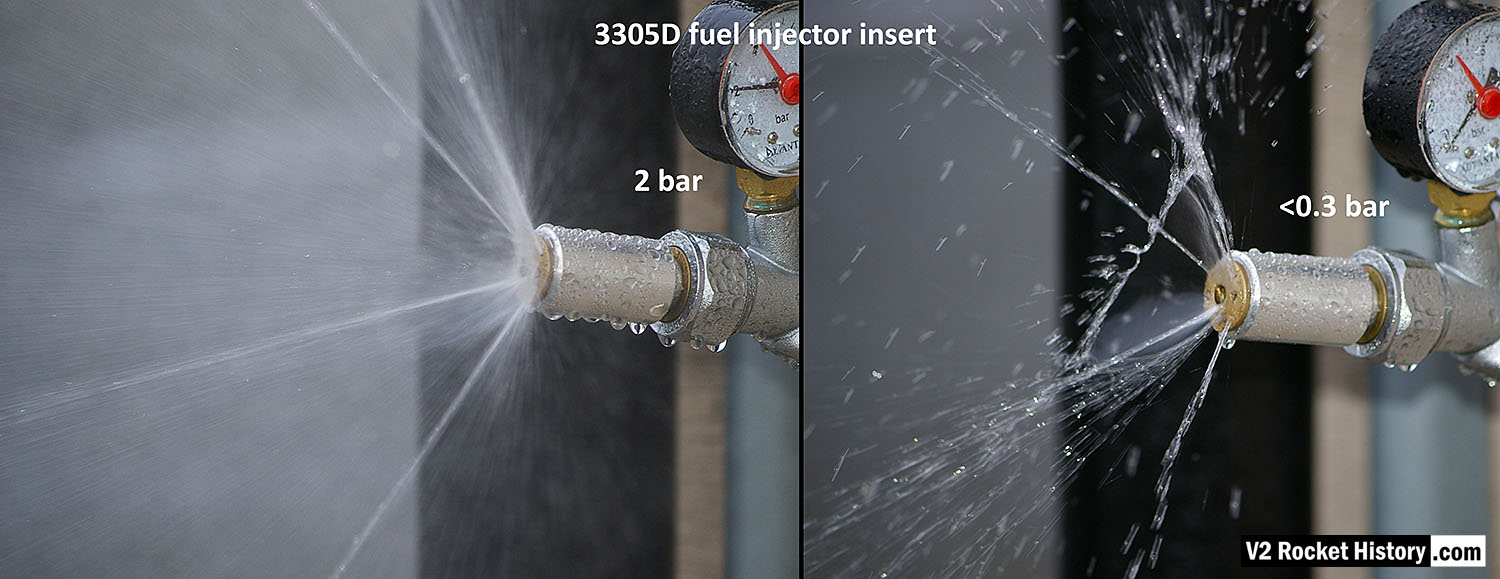 A4/V2 missile fuel injector water test