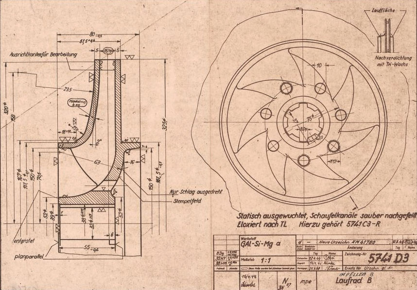 Turbo-pump drawing: 5741 D3