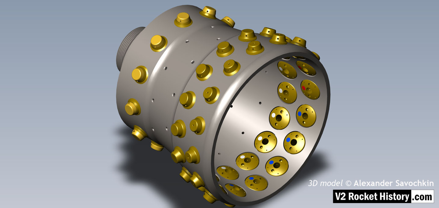 V2 Fuel and LOX Diffuser Cup general view