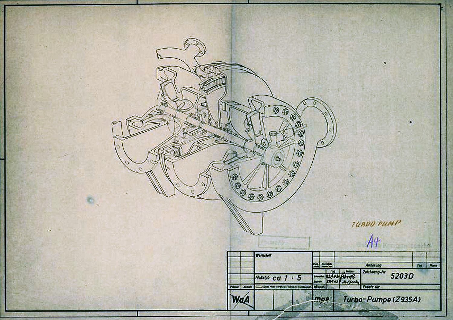 Turbo-Pump (Z 935 A) cutaway presentation Sept 1942