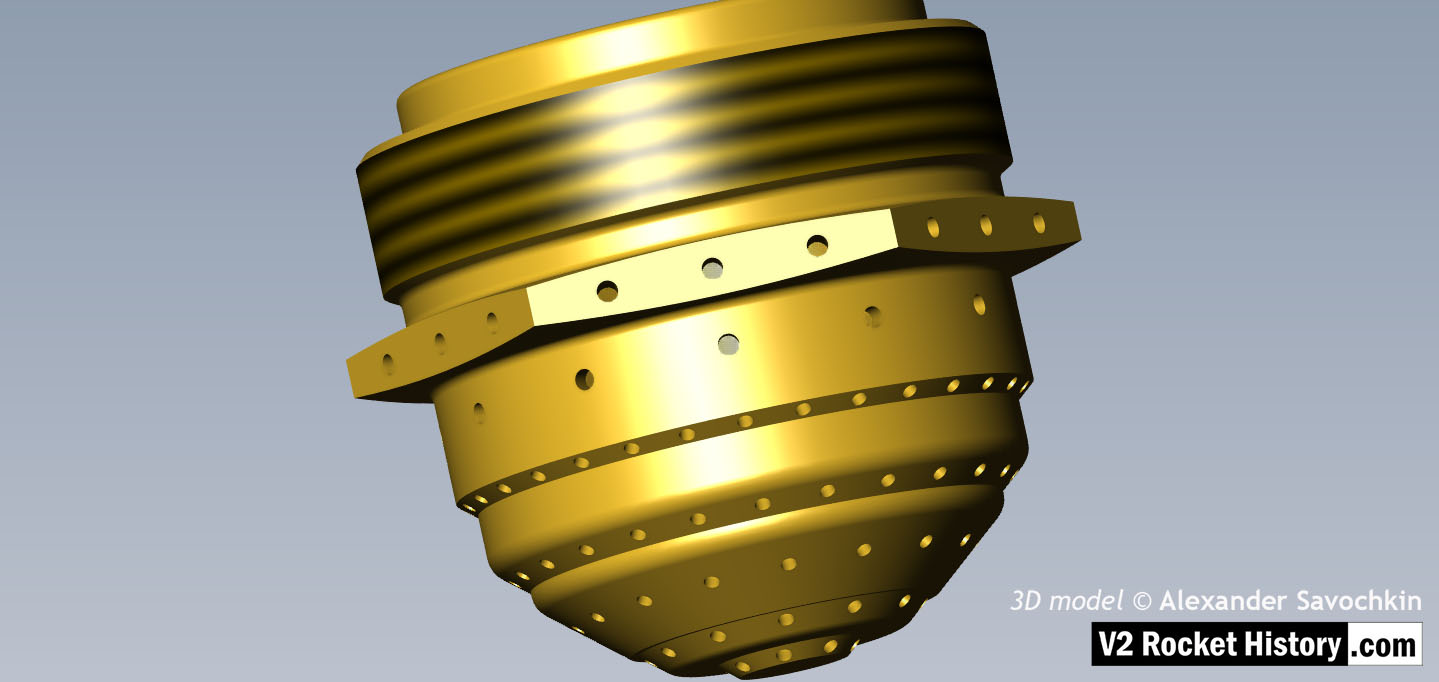 V2 rocket engine LOX injector