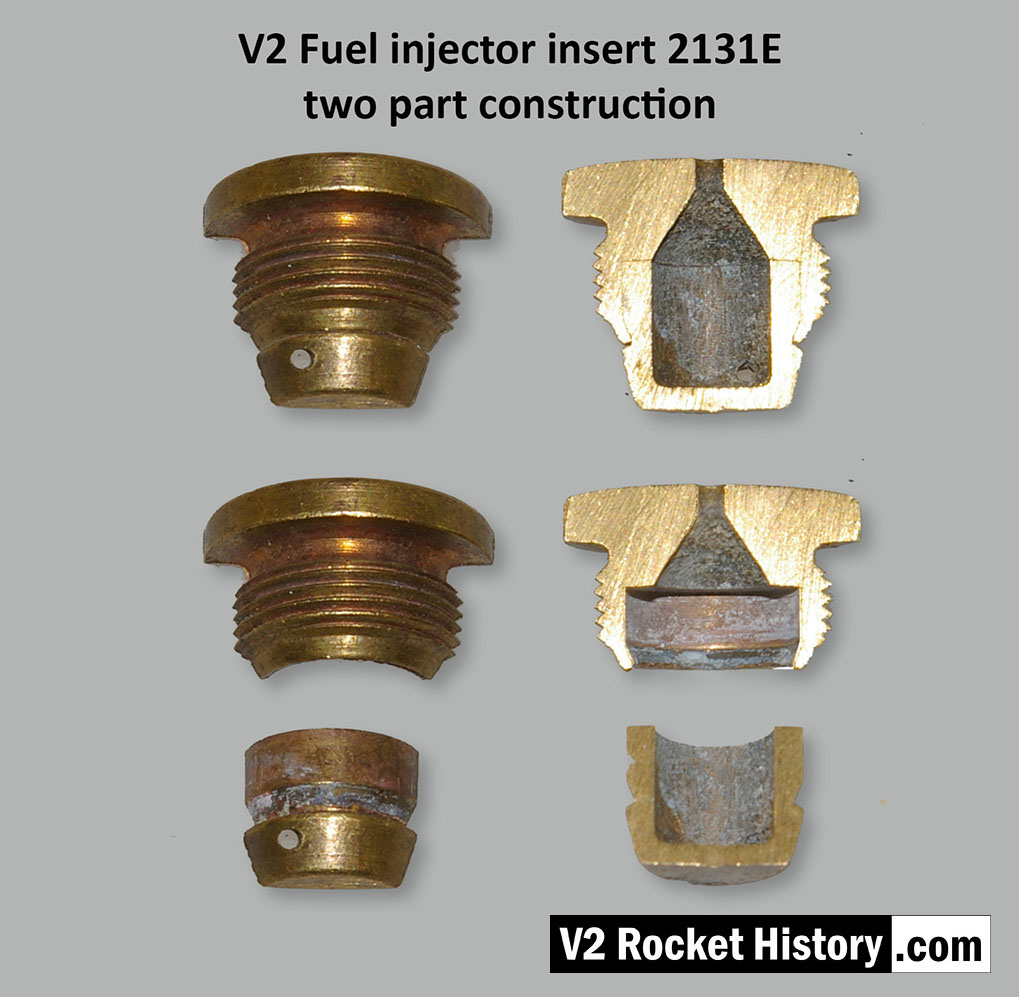 V2 rocket two part fuel injector 