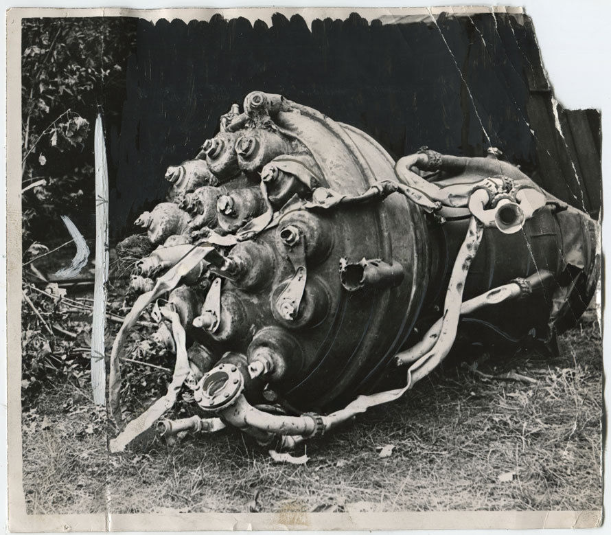 V2 missile engine wreckage