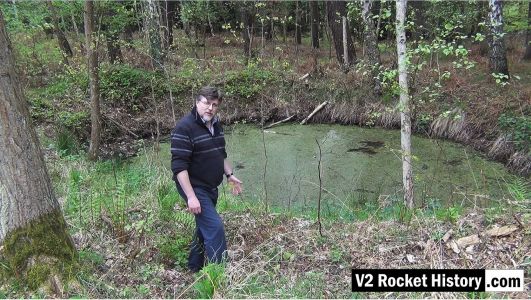 1944 bomb crater near R&MH